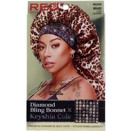 Diamond Bling Bonnet Braid Luxe Leopard 1ut