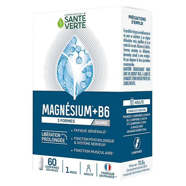 Ingrédients experts Magnésium 3 formes 60 comprimés