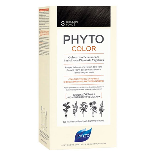 PhytoColor Coloration Permanente N°3 Châtain Foncé