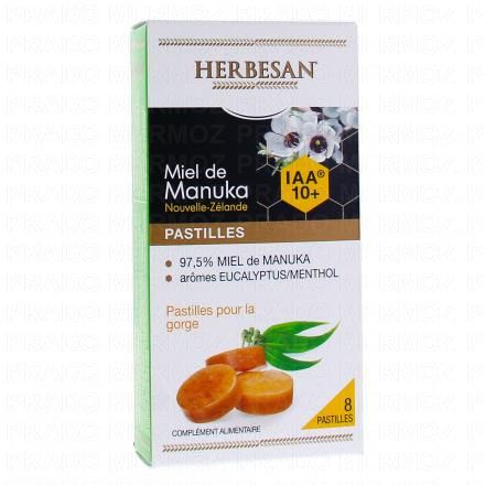 Pastilles Miel de manouka IAA 10+ eucalyptus x8