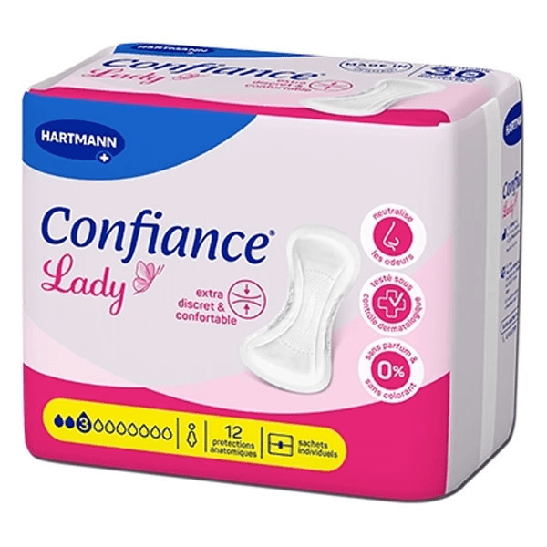 Confiance Lady Protections Anatomiques 3 Gouttes 12 unités