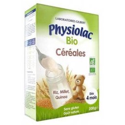 Gilbert Physiolac Bio Céréales Dès 4 mois 200g