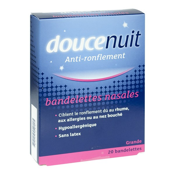 Anti-Ronflement Bandelettes Nasales Grande 20 bandelettes