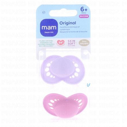 Sucettes Original silicone 6+ mois rose / violet