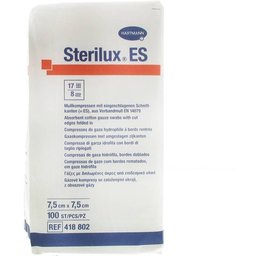 Stérilux® ES Compresse de gaze hydrophile à bords rentrés 7,5 cm x 7,5 cm