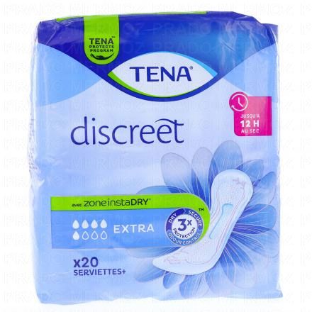 Discreet - Serviette pour Incontinence Urinaire Modérée Extra x20