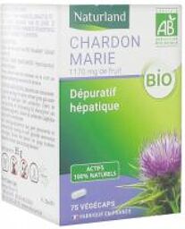 Complément Alimentaire à base de Chardon-Marie Bio - 75 capsules végétales - Boîte 75 végécaps