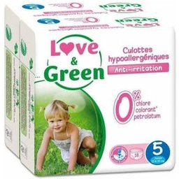 Love & Green Culottes Apprentissage Hypoallergéniques T5 18 pièces