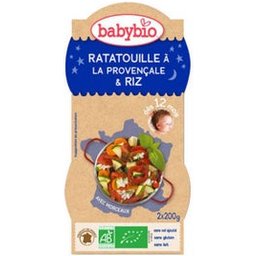 Bonne Nuit Ratatouille Riz Bio dès 12 mois 200g lot de 2 bols