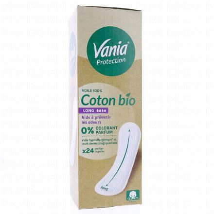 Protège slip coton bio long x24