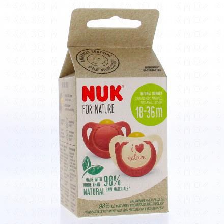 For nature - Sucettes x2 18-36 mois rouge