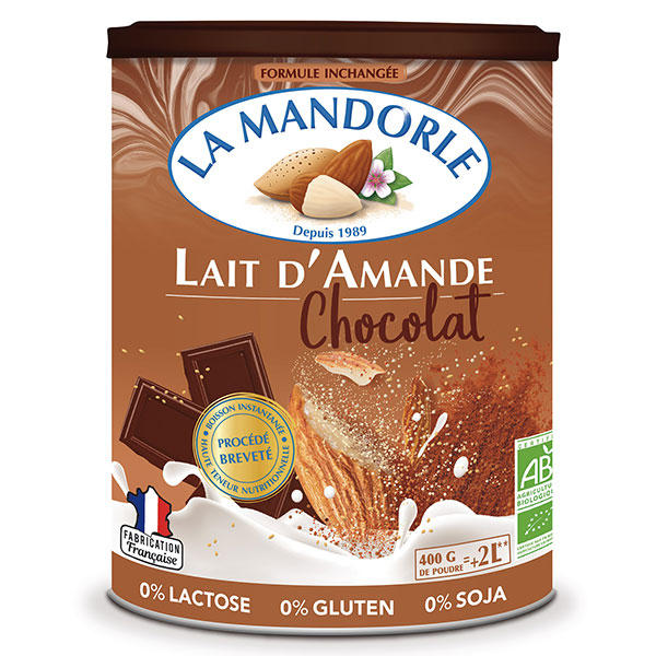Boisson Instantanée en Poudre Lait d'Amande Chocolat Bio 400g