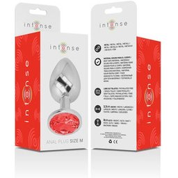 Plug Anal en Métal avec Cristal Rouge Taille M 1ut