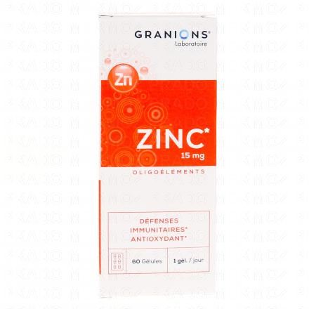 Zinc 15mg Oligoéléments 60 gélules
