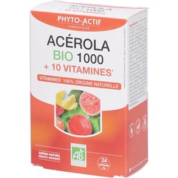 Phyto-Actif Acerola Bio 1000 + 10 Vitamines