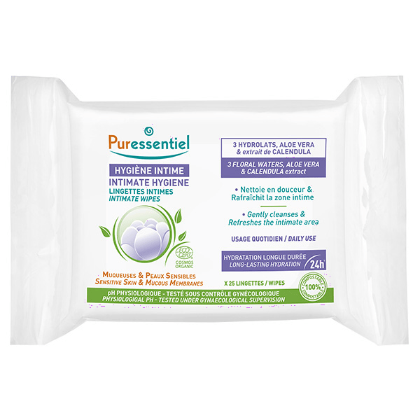 Hygiène Intime Lingettes Intimes Quotidiennes Bio 25 unités