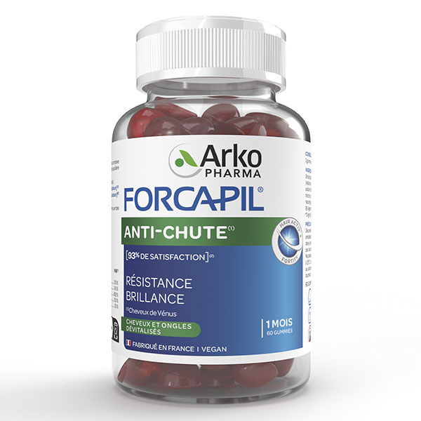 Forcapil Anti-Chute et Beauté Cheveux 60 Gummies
