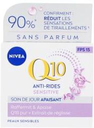 Q10 Anti-Rides Sensitive Soin de Jour Apaisant Peaux Sensibles FPS15 50 ml - Pot 50 ml