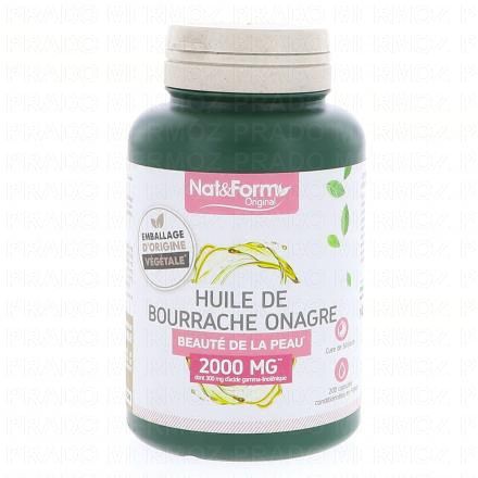 NAT & FORM Original - Huiles d'Onagre et Bourrache 2000 mg 200 capsules