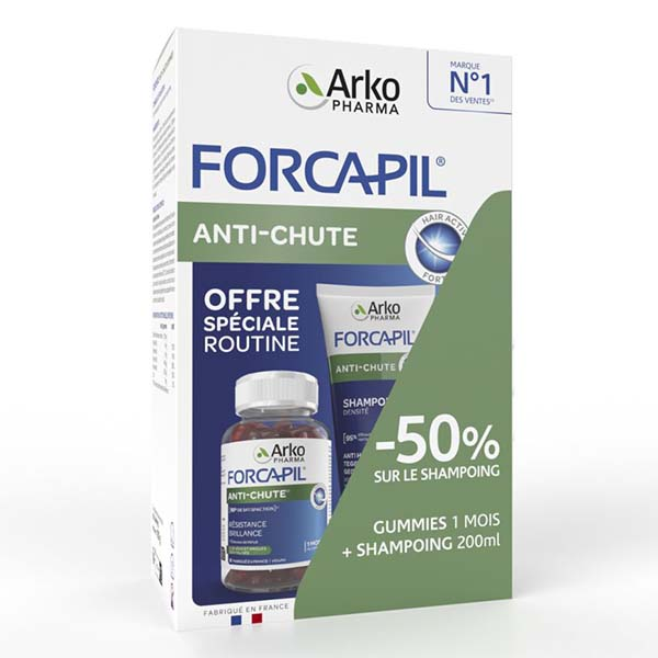 Forcapil Anti-Chute 60 gummies + Shampooing 200ml