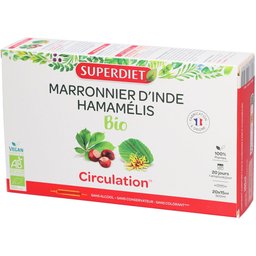 Superdiet Marronnier Hamamelis Bio - 20 ampoules de 15 ml