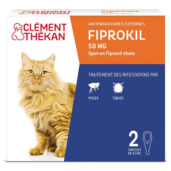 Anti-Puces Chat et Anti-Tiques, 2 pipettes