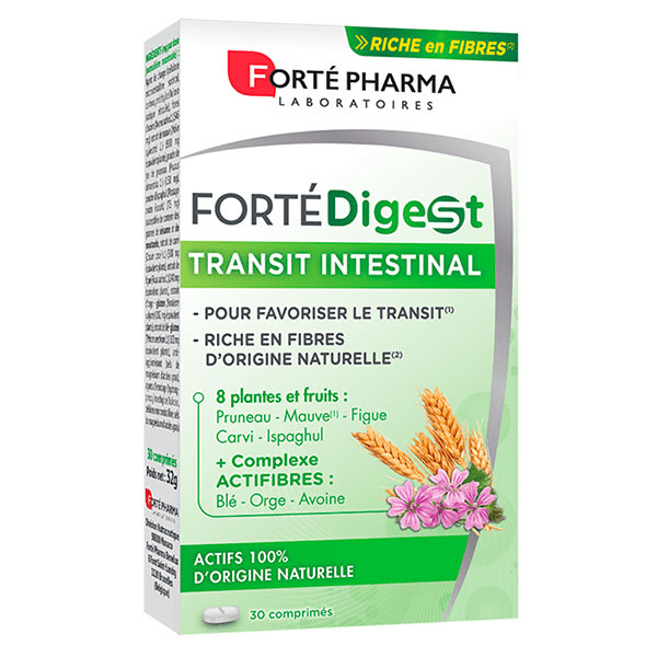 Forté Digest Transit Intestinal Fibres Pruneau Carvi 30 comprimés