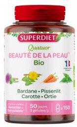 Quatuor Bardane Beauté de la Peau Bio Bardane Pissenlit Carotte Fumeterre - 150 Gélules - Boîte 150 gélules