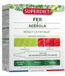 Fer + Acérola 20 Unidoses - Boîte 20 unidoses de 15 ml