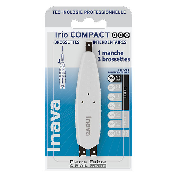 Brossettes 0.6mm Trio Compact Espaces Étroits 6 recharges
