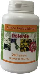 Complexe détente 240 gélules dosées à 250 mg.