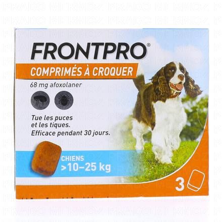 Frontpro - Comprimés Antiparasitaire chiens 10-25kg x3comprimés