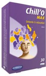 Chill'O Max Détente et Relaxation Extrait de Safran 30 Gélules - Boîte 30 Gélules