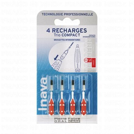 Trio Compact - Recharge Brossette interdentaire rouge larges ISO4 1,5mm x4