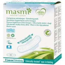 Compresses Extralong Coton Bio 8 unités