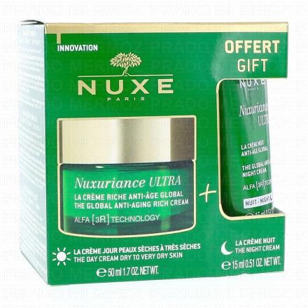 Nuxuriance Ultra - Crème riche anti-âge global 50 ml + Crème nuit anti-âge global 15 ml Offerte