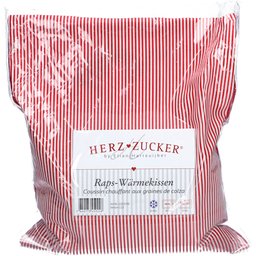 Herzzucker® Coussin Chauffant aux Graines de colza 26 x 21 cm Rouge avec motif étoiles