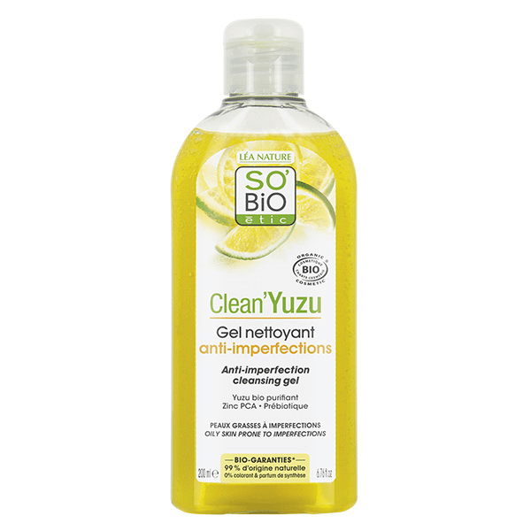 So'Bio Étic Clean’Yuzu Gel Nettoyant Anti-Imperfections Bio 200ml