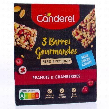 Barres gourmandes peanuts et cranberries lot de 3x31g