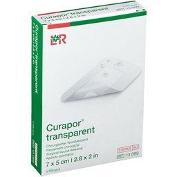 Curapor® Transparent Pansement chirurgical, stérile 7 cm x 5 cm