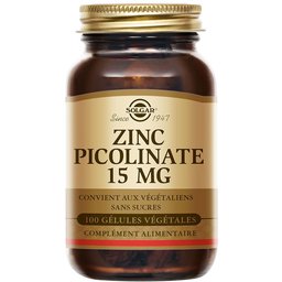 Zinc Picolinate 15mg - Défenses immunitaires - 100 gélules végétales