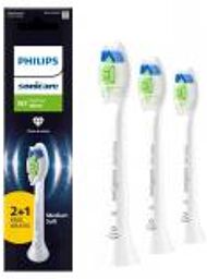 Sonicare W2 Optimal White HX6063/87 Medium Soft 3 Têtes de Brosse de Rechange dont 1 Offerte - Etui 3 têtes de rechange dont 1 offerte
