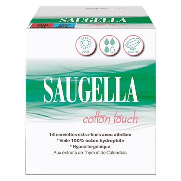 Cotton Touch Serviettes Hygiéniques Jour avec Ailettes - Pack de 14