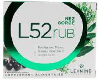 L52 Rub Nez Gorge 20 Unités - Boîte 20 gélules de 550 mg