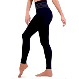 Leggings de Sport Noir Argent L/XL 1ut