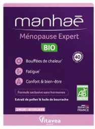 Manhaé Ménopause Expert Bio - Boîte 60 gélules
