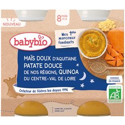Maïs Doux D'aquitaine Patate Douce DE NOS Régions Quinoa DU Centre-Val DE Loire dès 8 mois