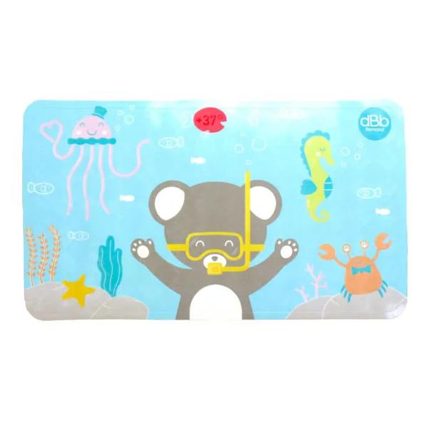 Tapis Bain Bébé Antidérapant 112 Ventouses avec Indicateur température