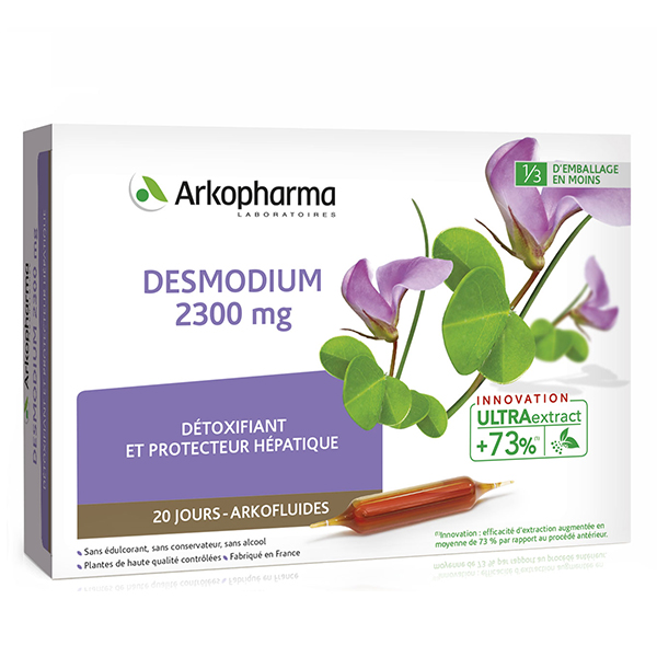 arkofluide ampoules desmodium digestion 2300mg 20x10ml