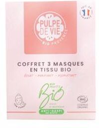 Coffret 3 Masques en Tissu Bio Éclat Purifiant Hydratant Bio 3 Masques - Coffret 3 Masques